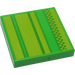LEGO Tile 2 x 2 with Green  / Lime Lines with Groove (3068 / 69920)