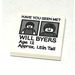 LEGO Tile 2 x 2 with HAVE YOU SEEN ME? WILL BYERS Sticker with Groove (3068)