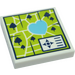 LEGO Tile 2 x 2 with Heartlake Park Map with Groove (3068 / 36724)