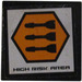 LEGO Tile 2 x 2 with "High Risk Area" and 3 Missiles Sticker with Groove (3068)