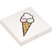 LEGO Tile 2 x 2 with Ice Cream with Groove (3068)