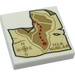 LEGO Tile 2 x 2 with Isla nublar Map with Groove (3068 / 53286)