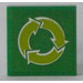 LEGO Tile 2 x 2 with Lime Recycling Arrows Sticker with Groove (3068)