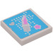 LEGO Tile 2 x 2 with Lipstick, Heart &amp; Flower Sticker with Groove (3068)