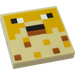 LEGO Tile 2 x 2 with Minecraft Pufferfish Face with Groove (3068 / 76943)