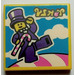 LEGO Tile 2 x 2 with Minifigure with Purple Suit with Groove (3068)