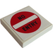 LEGO Tile 2 x 2 with &#039;&quot;NO ENTRY&quot; Sign Sticker with Groove (3068)