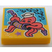 LEGO Tile 2 x 2 with Octopus with Groove (3068)