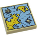 LEGO Tuile 2 x 2 avec Pirate Treasure Map avec rainure (3068 / 19524)