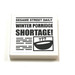 LEGO Tile 2 x 2 with SESAME STREET DAILY WINTER PORRIDGE SHORTAGE! Sticker with Groove (3068)