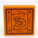 LEGO Tile 2 x 2 with Shrimp Sticker with Groove (3068)