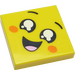 LEGO Fliese 2 x 2 mit Smiling Gesicht mit Tears und Tongue mit Nut (3068 / 44354)