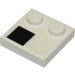 LEGO Fliese 2 x 2 mit Bolzen auf Kante mit Schwarz Platz Links Aufkleber (33909)