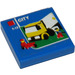 LEGO Tile 2 x 2 with Truck and Minifigures Sticker with Groove (3068)