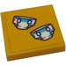 LEGO Tile 2 x 2 with Two Diapers Sticker with Groove (3068)