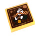 LEGO Tile 2 x 2 with Winking Man with Orange Mustache Painting Sticker with Groove (3068)