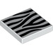 LEGO Tile 2 x 2 with Zebra Stripes with Groove (3068 / 29202)