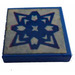 LEGO Tile 2 x 2 without Groove with Blue Decoration Sticker without Groove