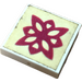 LEGO Tile 2 x 2 without Groove with Purple Flower Pattern Sticker without Groove