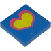 LEGO Tile 2 x 2 without Groove with Yellow Heart Sticker without Groove