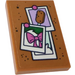 LEGO Tile 2 x 3 with Cork Board, Pictures with Bow and Ice on a Stick Sticker (26603)
