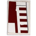 LEGO Tile 2 x 3 with Dark red Decor with 5 Stripes on right Sticker (26603)