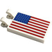 LEGO Fliese 2 x 3 mit Horizontal Clips mit American Flagge Aufkleber (Dick geöffnete O-Clips) (30350)