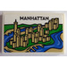 LEGO Tile 2 x 3 with &#039;MANHATTAN&#039; and Draw of Manhattan Island Sticker (26603)