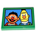 LEGO Tile 2 x 3 with Picture of Ernie and Bert Sticker (26603)
