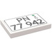 LEGO Tile 2 x 3 with &#039;PN -77 942&#039; Sticker (26603)