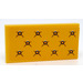LEGO Tile 2 x 4 Inverted with Yellow Moleskin Sticker (3395)