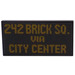 LEGO Tile 2 x 4 with '242 BRICK SQ. VIA CITY CENTER' Sticker (87079)