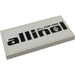 LEGO Tile 2 x 4 with Allinol Sticker (87079)