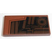 LEGO Tile 2 x 4 with Brown Mechanical Parts (Left) Sticker (87079)