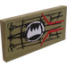 LEGO Tile 2 x 4 with Cragger Fangs and Stripes (Right) Sticker (87079)