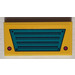 LEGO Tile 2 x 4 with Dark Turquoise Vehicle Grille Sticker (87079)
