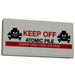 LEGO Tile 2 x 4 with "Keep off atomic pile" Sticker (87079)