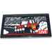 LEGO Tile 2 x 4 with Live TV Screen Mini in red Sticker (87079)