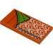 LEGO Tile 2 x 4 with Orange and Lime Sleeping Bag Sticker (87079)