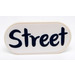 LEGO Tile 2 x 4 with Rounded Ends with Dark Blue &#039;Street&#039; Sticker (66857)