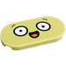 LEGO Tile 2 x 4 with Rounded Ends with Eyes, Mouth Sticker (66857)