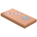 LEGO Tile 2 x 4 with Swedish, Swiss and United Kingdom Flags Sticker (87079)