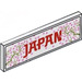 LEGO Tile 2 x 6 with Cherry Blossom and Red &#039;JAPAN&#039; Sticker (69729)