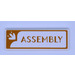 LEGO Tile 2 x 6 with Gold &#039;ASSEMBLY&#039; Sticker (69729)