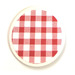 LEGO Tile 3 x 3 Round with Red &amp; White Tablecloth Sticker (67095)