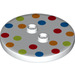 LEGO Tegel 4 x 4 Rond met 2 Noppen met Coloured Dots (32627 / 33490)