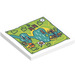 LEGO Tile 4 x 4 with Adventure Camp Map Sticker (1751)