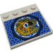 LEGO Tile 4 x 4 with Studs on Edge with blue scales pattern Sticker (6179)