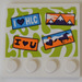LEGO Tile 4 x 4 with Studs on Edge with Bumper Stickers (6179)