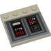 LEGO Tuile 4 x 4 avec Goujons sur Bord avec Control Panneau Autocollant (6179)